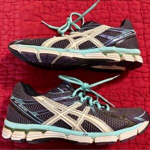 ASICS Women's Athletic Shoes - Black and Teal GT 2000 T2K7N